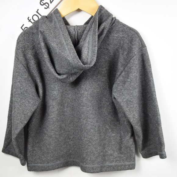 Dark gray hooded fleece top 2-3 years - Picture 3 of 3